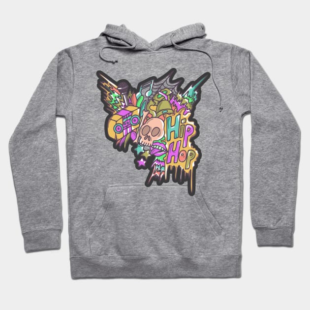 Hip hop doodle art Hoodie by firdausm601